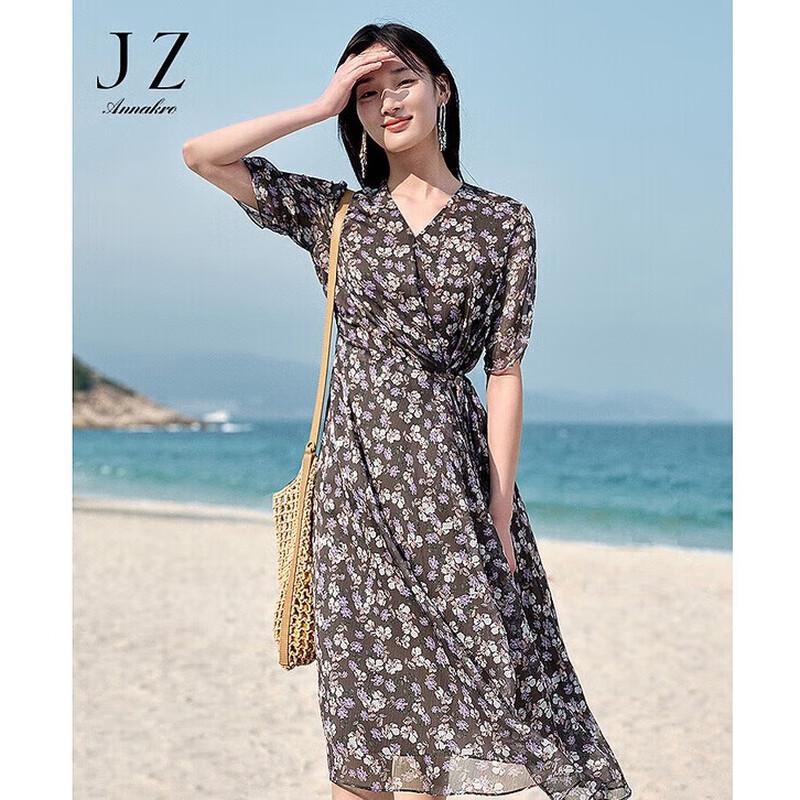 

JUZI Annakou Holiday Floral Pleated Chiffon Midi Dress 3XL