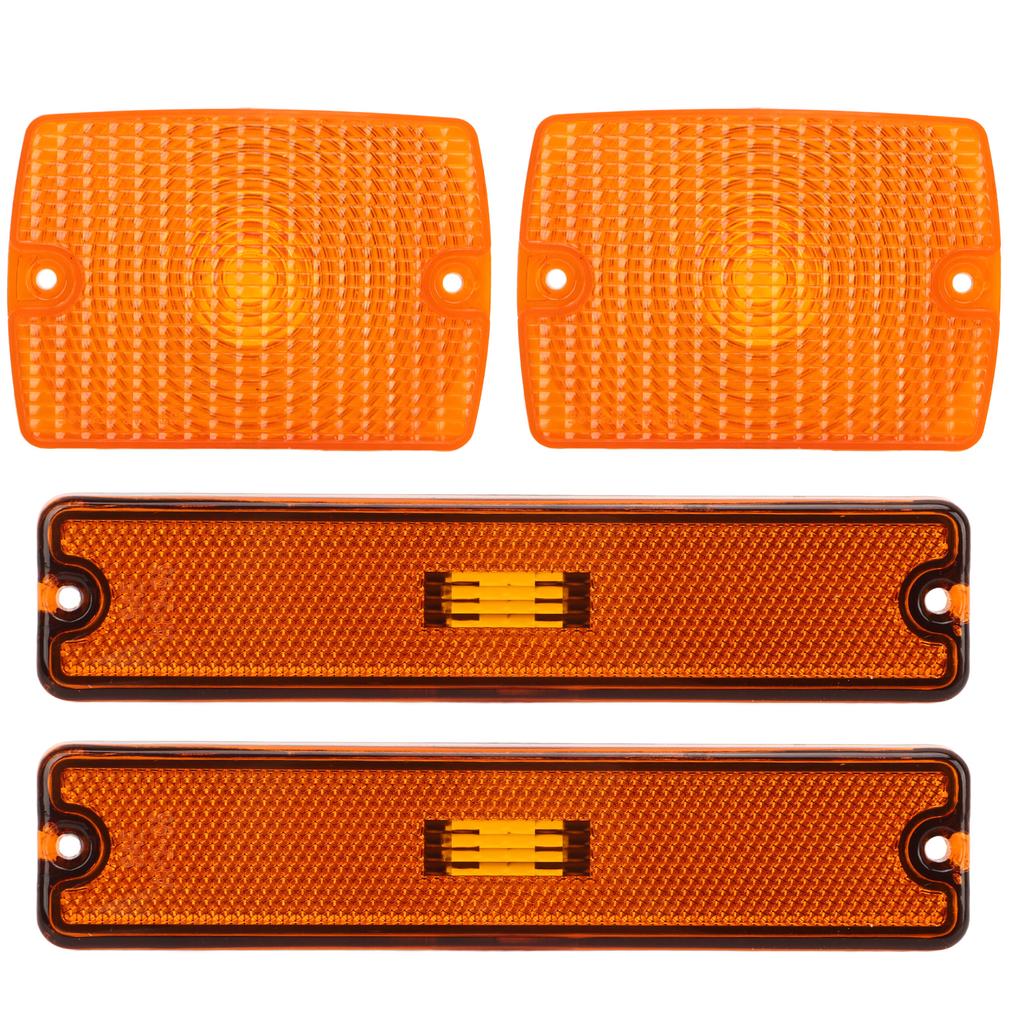 4PC Side Marker Light and Turn Signal Light Housings 56001378 Replacement for YJ