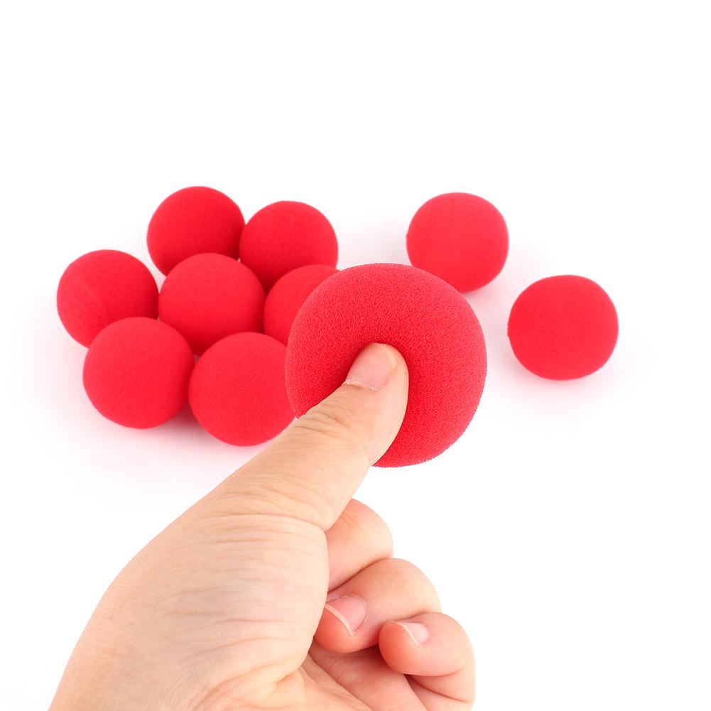 10Pcs Red Sponge Softball CloseUp Street Classic Comedy Trick Props Toys