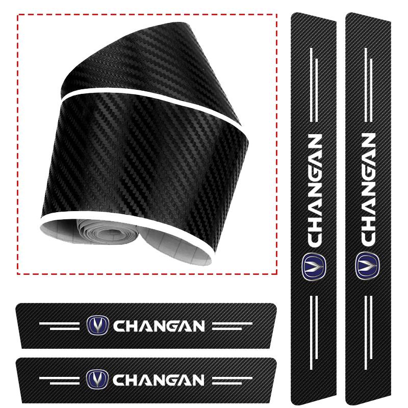 High-quality Carbon Fiber Car Door Sill Protector Sticker For Changan CS75 CS55 CS15 CS35 EADO CX70 CS85 UNI-T UNI-K CS95 Alsvin