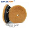 Sharkfox 5/6 Inches Natural Long Fur Wool Polishing Pad for Wax Compound Cutting and Scrach Remove Disc Buffer Pad for Car Care