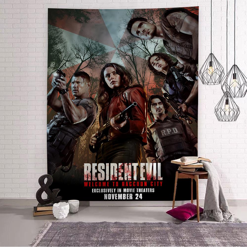 Canvas Painting Game RRESIDENT EVIL Chart Tapestry Art Science Fiction Room Home Decor Cheap Hippie Wall Hanging