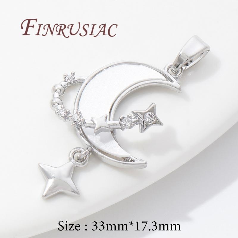 Charm Jewelry Making 18K Real Gold Plated Jewellery Charms Accessories,Pendant For Needlework,Fashion Star/Moon Pendant