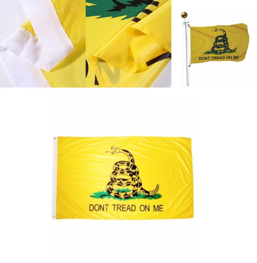 Dont Tread On Me Snake Flag Polyester Material Gadsden Flag For Independence Day Celebrations