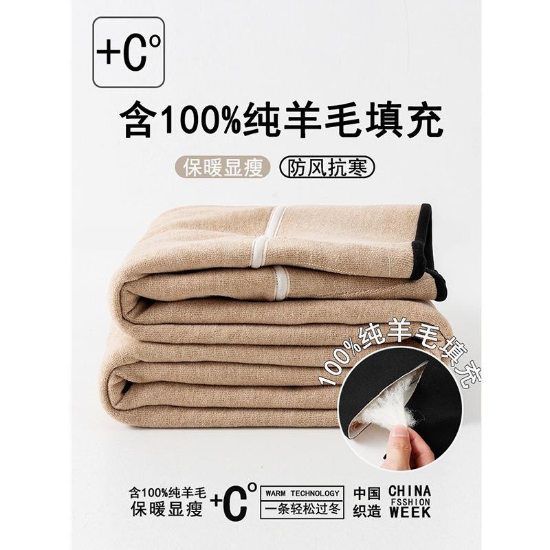 Wool Shark Pants Women's New Winter High-waisted Thermal Pants Cashmere Cotton Pants Piled Thickened Outer Leggings