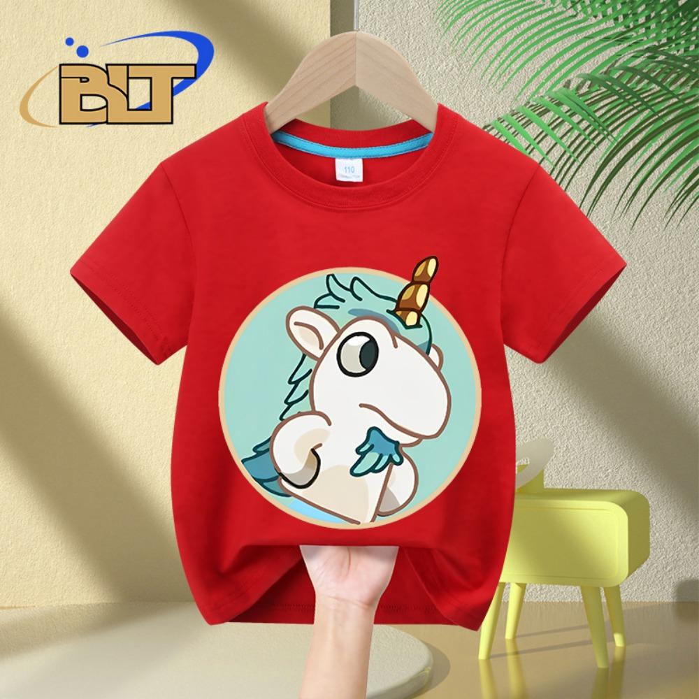 Cute Cartoon Printed Children's T-shirt Summer Children's Short-sleeved Casual Tops for Boys and Girls