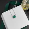 Gica Gema Emerald Necklaces 925 Sterling Silver 6*8mm Pendant Unique Design Romantic Fine Jewelry Wedding Party Gifts New Trend