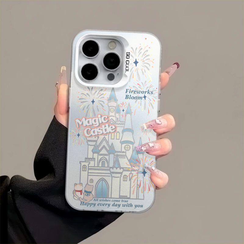 

Жесткий чехол Fireworks Castle для iPhone 11/12/13 Pro/14 Pro Max iPhone 14 Plus