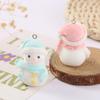 Versatile Flocking Snowman Pendant Decorative Necklaces Pendants DIY Jewelry Making Supplies Mini Resin Ornaments