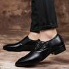 Fashion  solid-color leather business shoes Soft Bottom breathable Non-Slip pointed-toe Oxford Shoes For Men formal casual shoes