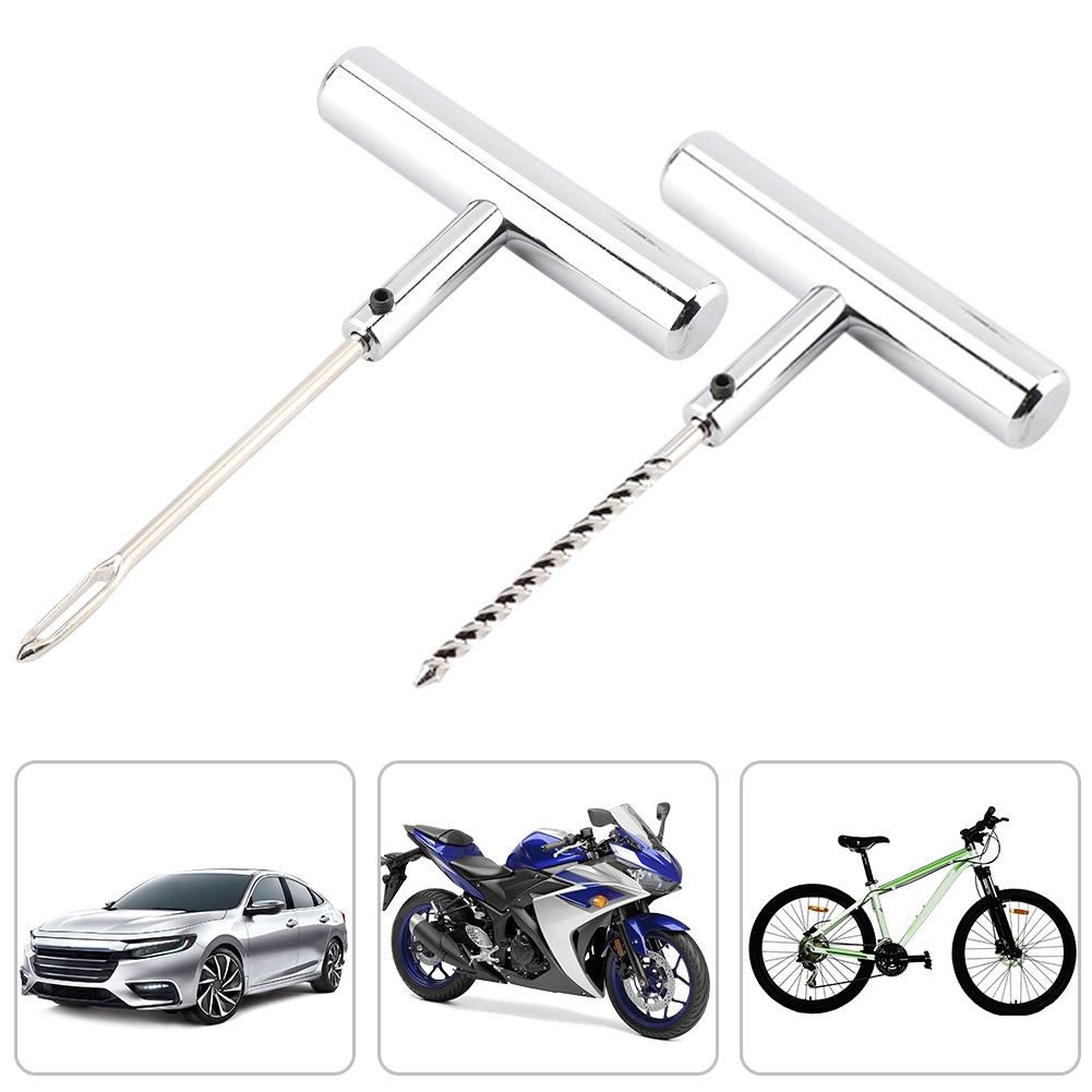 2Pcs Tire Repair Kit Tyre Repairing Tool Set for Motorcycles Cars