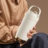 500ml Ceramic Tumbler with Vacuum Keeps Hot or Portable Coffee Water Extendable Lid Included Straw, Insulated, Double-Layered Design, Cold, Cup,