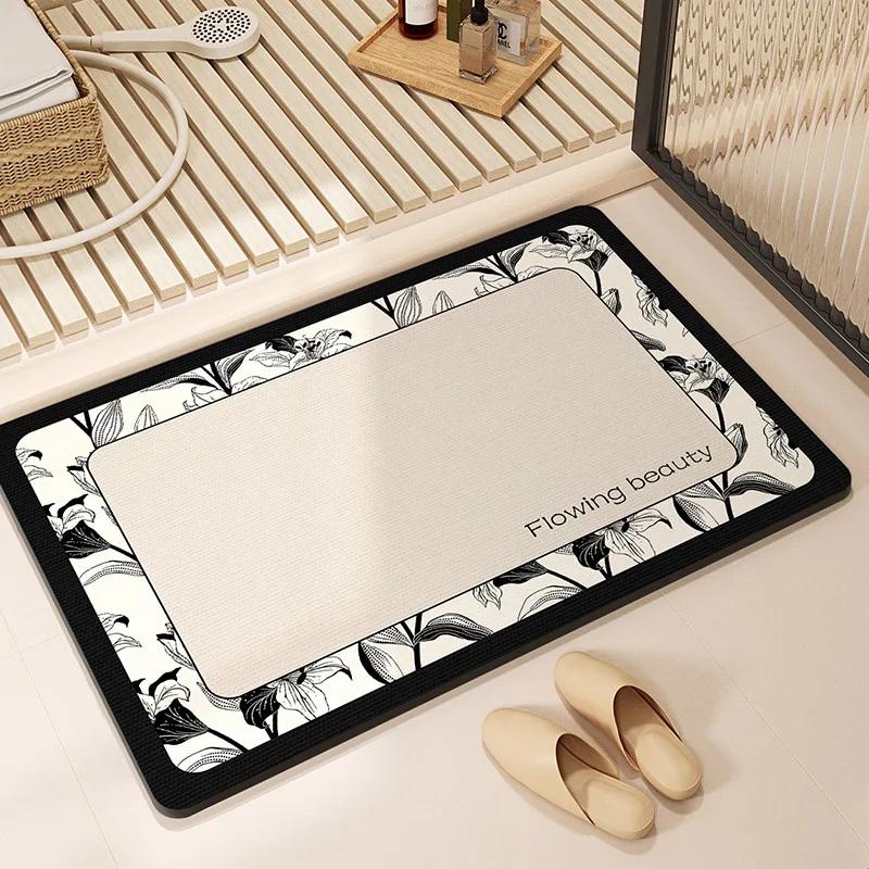 Retro luxury bathroom towels, absorbent foot mats, quick drying anti slip shower carpets, bathroom carpets, door mats, washable