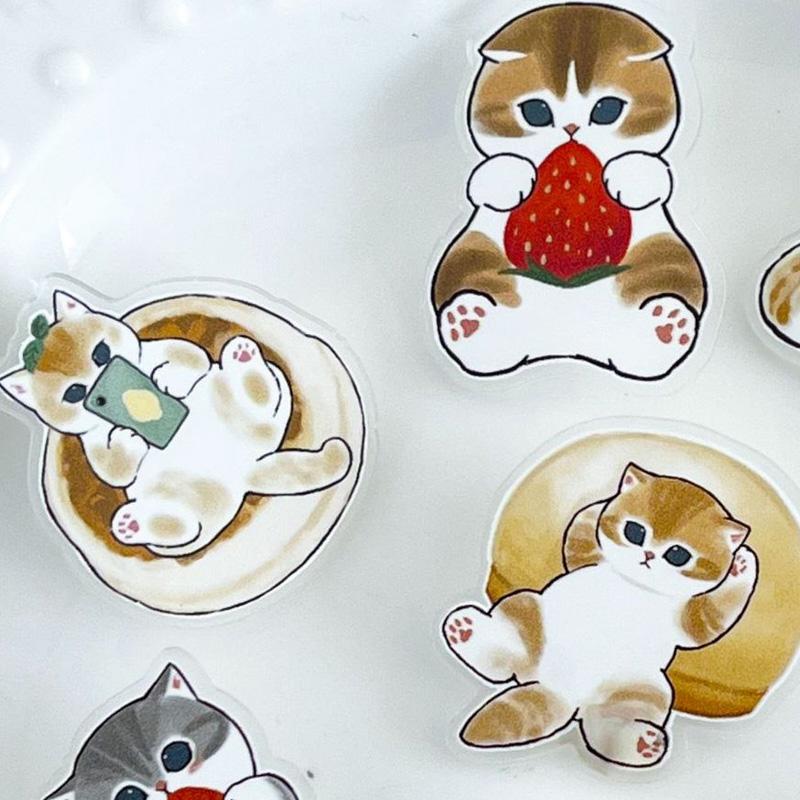 1Pc Acrylic Exquisite Bag Pin Petite Badge Cartoon Cat Brooch