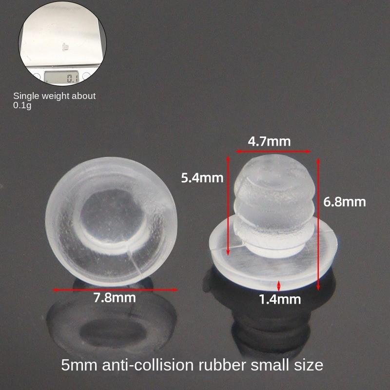 20Pcs Clear Rubber Embedded Furniture Bumper Table Chair Leg Feet Bottom Glide Slide Pad Floor Protector Shockproof Accessories
