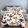 Cute Cat-Themed Decorative Set Multiple Sizes Kid's and Adults' Bedroom Exquisite 3PC Bedding Set Gift