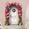 Creative Flower Door Living Room Bedroom Wall Beautification Home Decoration Stickers