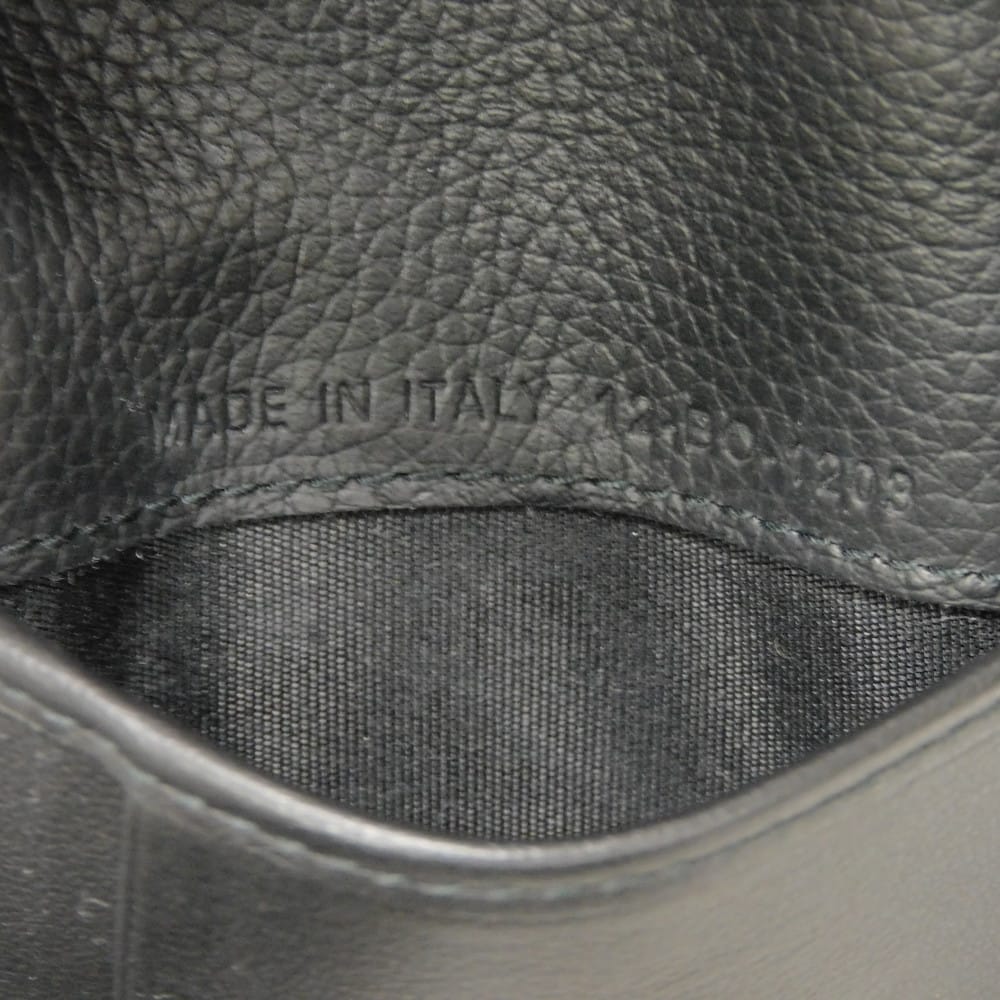 Used 10656 Saddle Vertical Card Holder 2ADCH169YKS_H03E 7946 Logo Metal Oblique Jacquard Black Men's from Japan