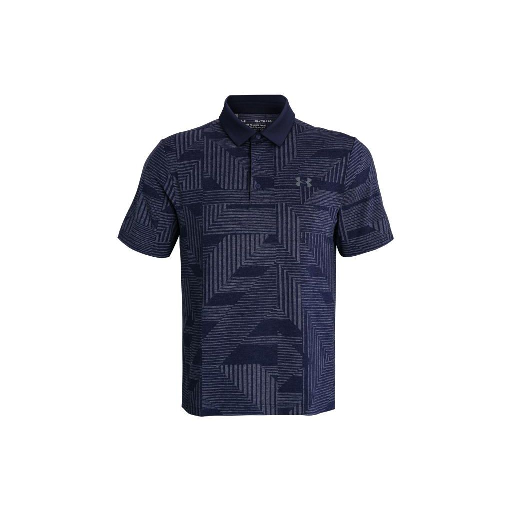 

Under Armour Playoff Geo Logo Pattern Design Golf Sports Pullover Short Sleeve Polo Shirt Men Polo Shirts Navy-Blue 1382887-410 S