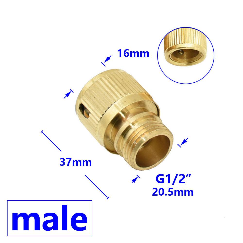 1/2'' 3/4'' 1'' Brass Hose Quick Connecter 16mm 20mm Copper Tap Coupling Adapter Garden Tubing Repair Watering Gun Fittings