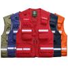 Warnweste für die Arbeit mit mehreren Taschen für Rettungseinsätze und Freiwillige Kommunikations-Sicherheitsjacke Outdoor-Arbeitskleidung