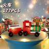 Kids Christmas Building Blocks Toys Mini Micro Building Brick Christmas Tree Stocking Blocks Puzzle Assembling Table Decor Toy