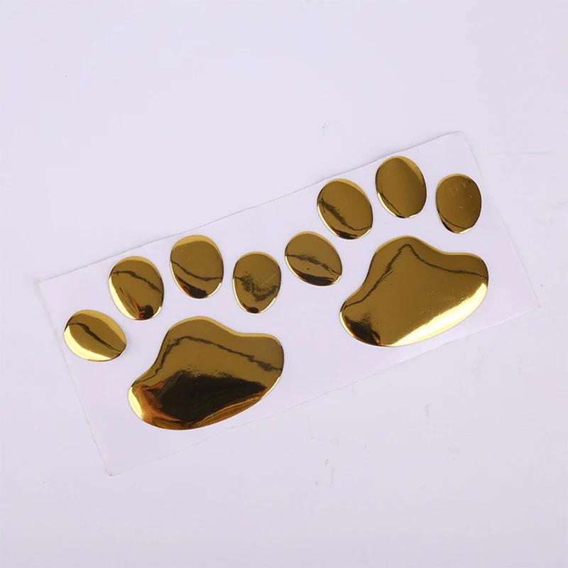 

Новые крутые 3D 2 шт./компл. автомобильные забавные отпечатки лап медведя, выделяющиеся отпечатки лап животных, наклейки для автомобиля для lexus, автомобильные аксессуары золотой