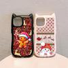 Cat Ear Soft Phone Case for iPhone 16 15 14 13 12 11 Pro Max Plus XR TPU Anti-Drop Transparent Acrylic Back Cover NY29 Merry Christmas Christmas tree