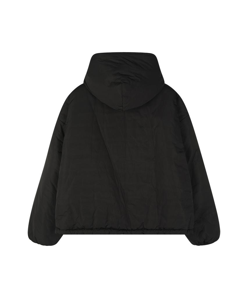 Sunday Fruit Market Cherry Reversible Puffer Black