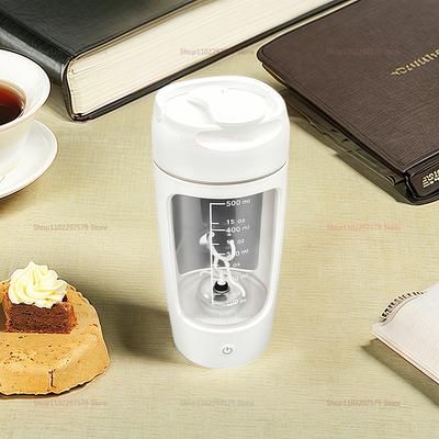 500ml USB Elektrische Tragbare Automatische Vibrations-Cremeflasche, Wiederaufladbarer Vibrationsbecher Sport Fitness Protein Pulver Mischbecher