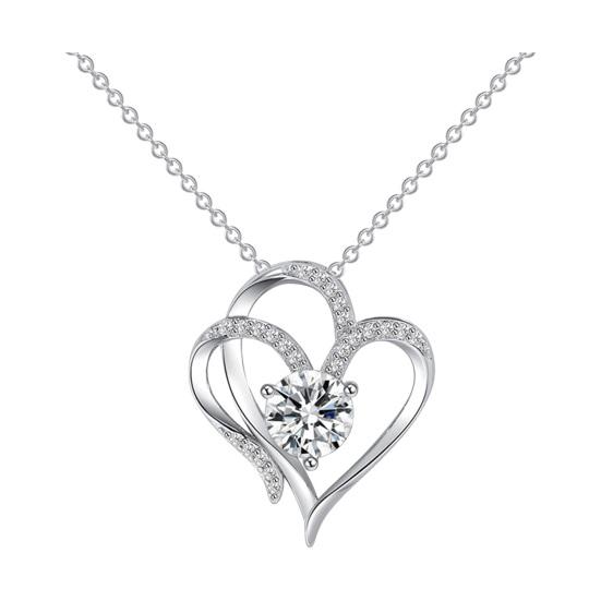 

Женское ожерелье со стразами, кулон в форме сердца, украшение на шею, регулируемое ювелирное изделие для выпускного вечера, вечеринки, свиданий, ожерелье на ключицу белый