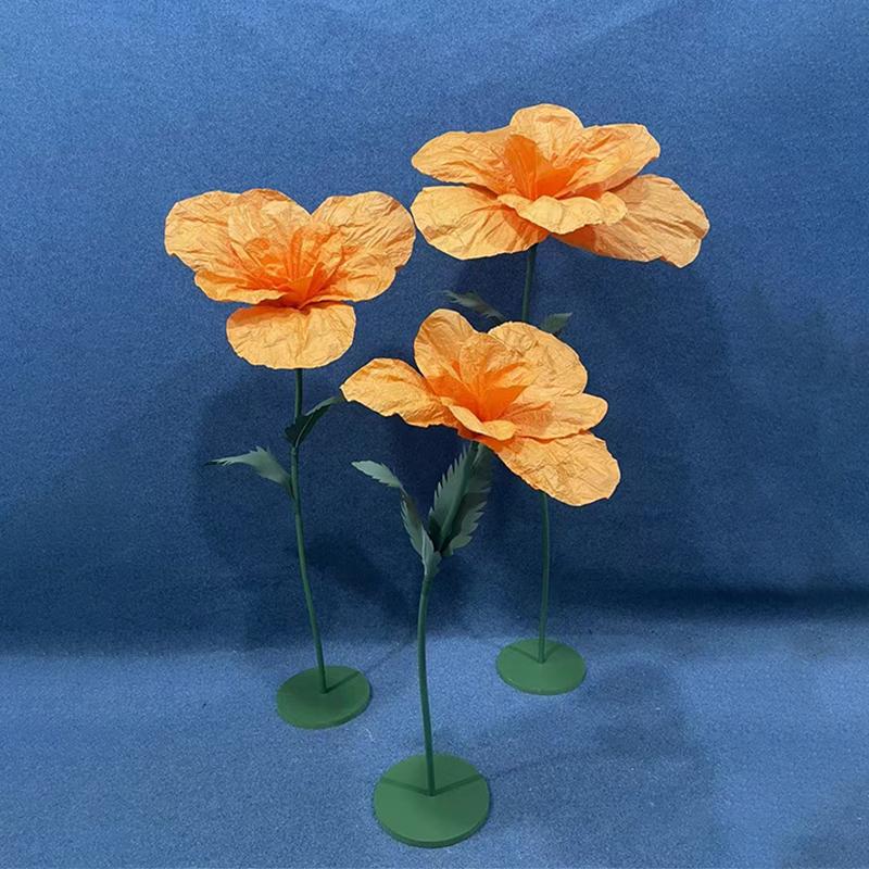 Giant Poppy Magnolia Paper Flowers - 3D Handmade Aisle Markers and Window Display Decor