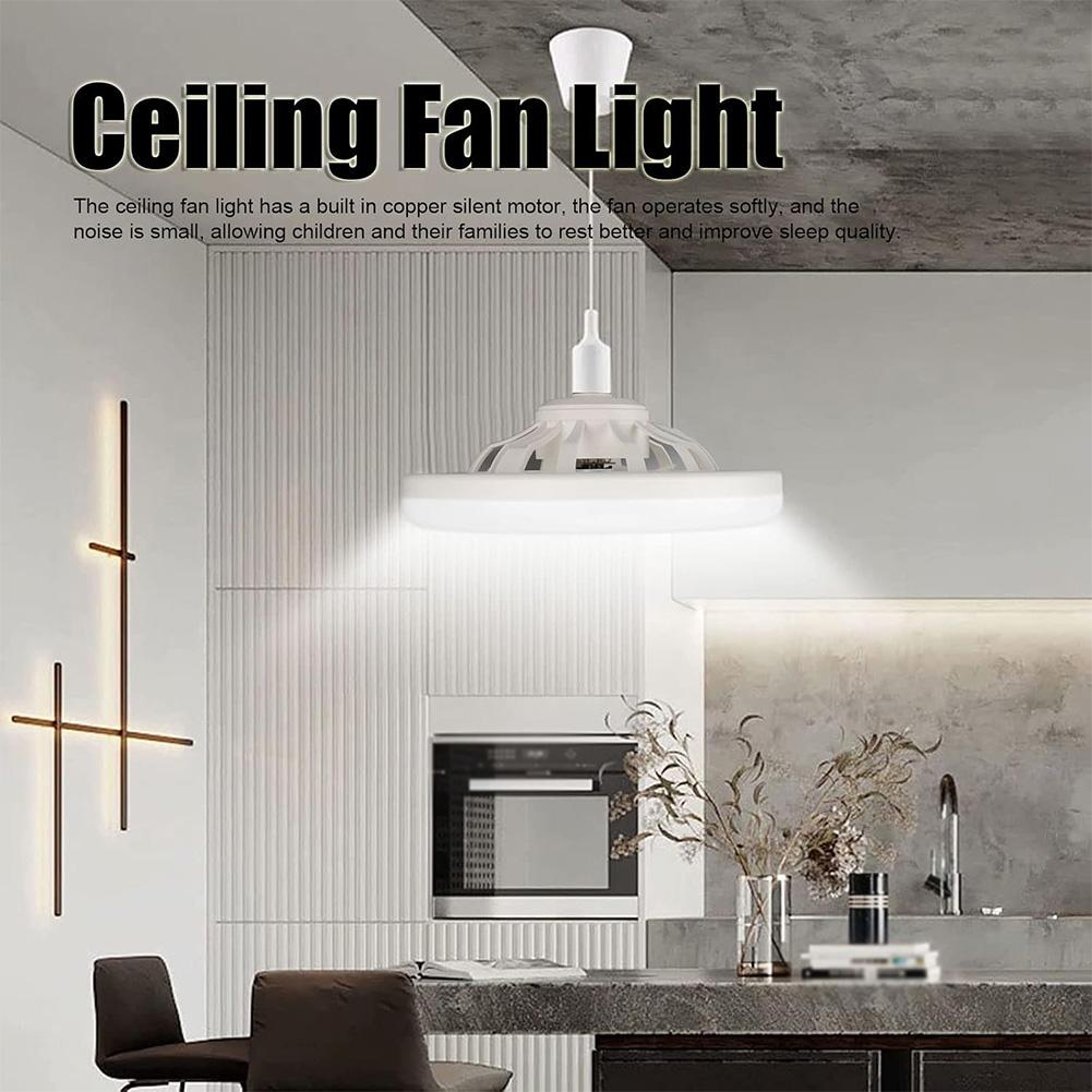 Smart Ceiling Fan 30W Fans With Lights Remote Control Bedroom Decor Ventilator Lamp Air Invisible Blades Silent for Living Room