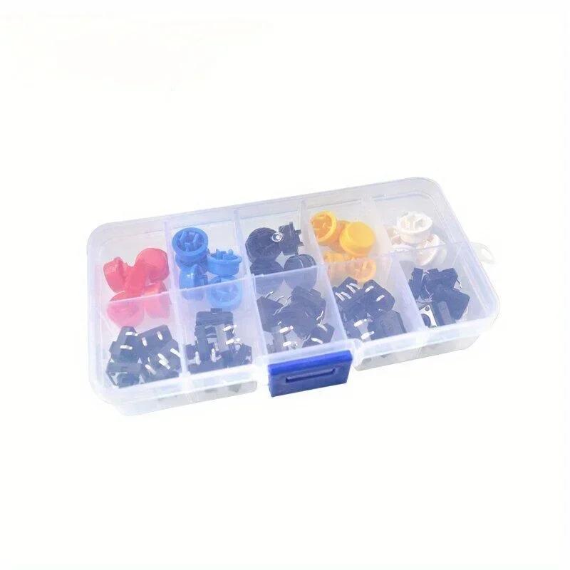 25 Sets Light Touch Switches A24 Circular Button Caps 12 * 12 * 7.3MM Switch Button Circular Kit Electronic Component DIP