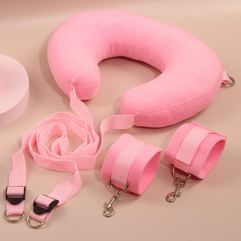 Adjustable Leg Spreader Restraint Pillow with Straps for Women Couples BDSM Bondage Training and Punishment Kinky Adult Sex Toys