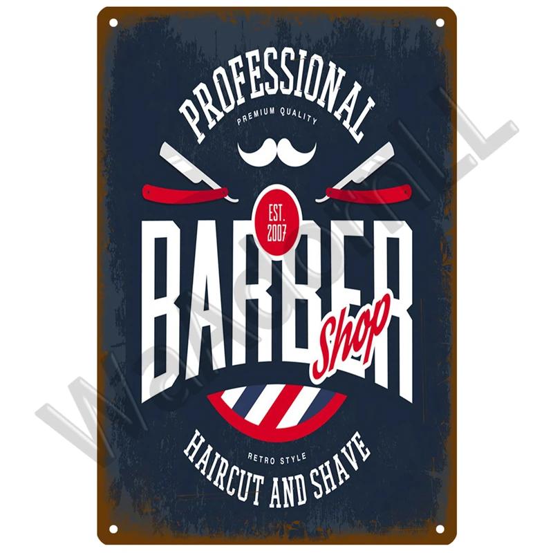 Barber Shop Retro Pub Bar Decoration Tin Sign Shabby Chic Home Decor Plaque Metal Sign Wall Poster Vintage Decor Art Vintage