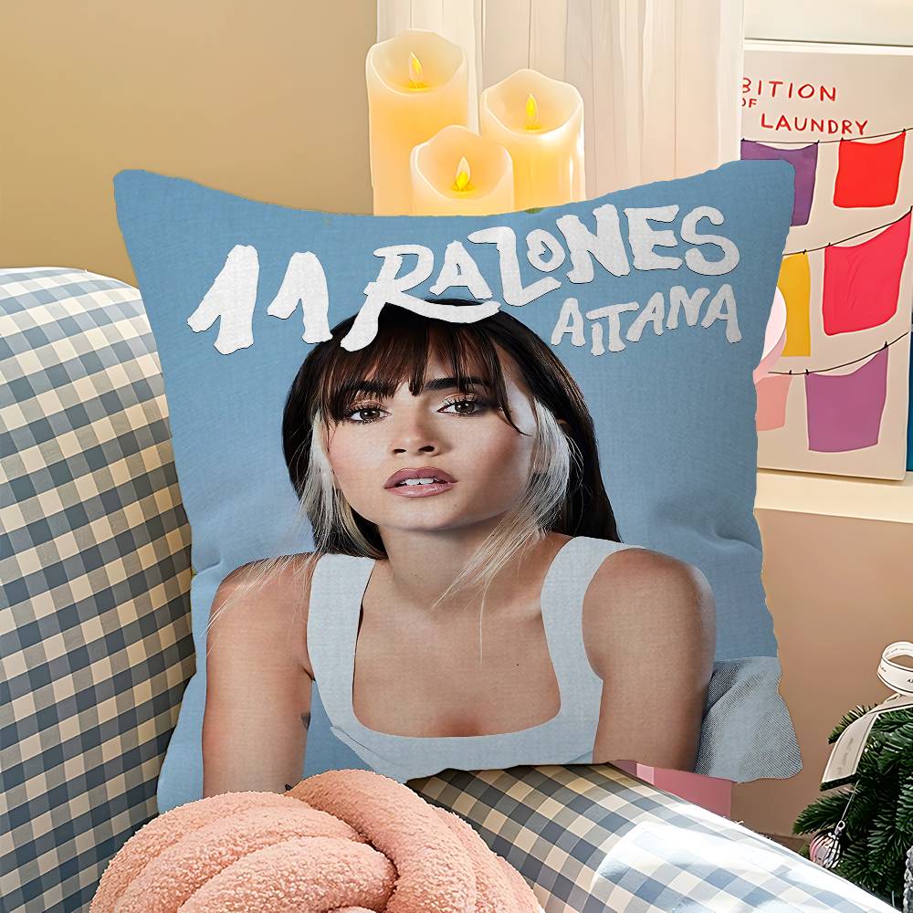 Sängerin A-Aitana Ocaña Büro Kissen Kissenbezug Auto Kissenbezug 45x45CM Lendenkissenbezug Sofa Kissenbezug