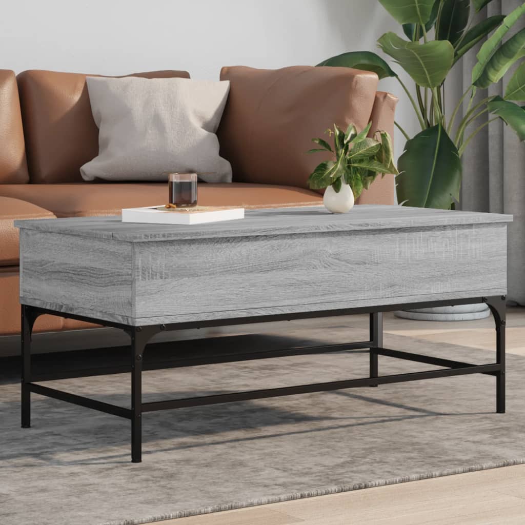  Coffee Table, Grey Sonoma Oak, 100x50x45 Cm