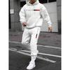2025 Men's Pullover Hoodie and Jogger Set with Printed Logo