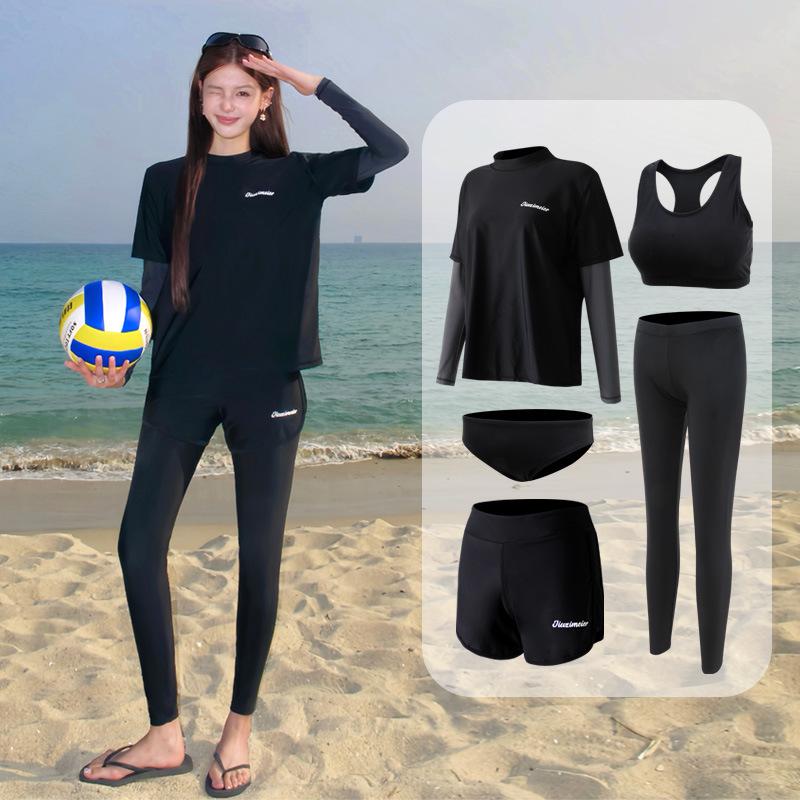 Women's Long-Sleeve Sun Protection Wetsuit Set for Surfing & Snorkeling