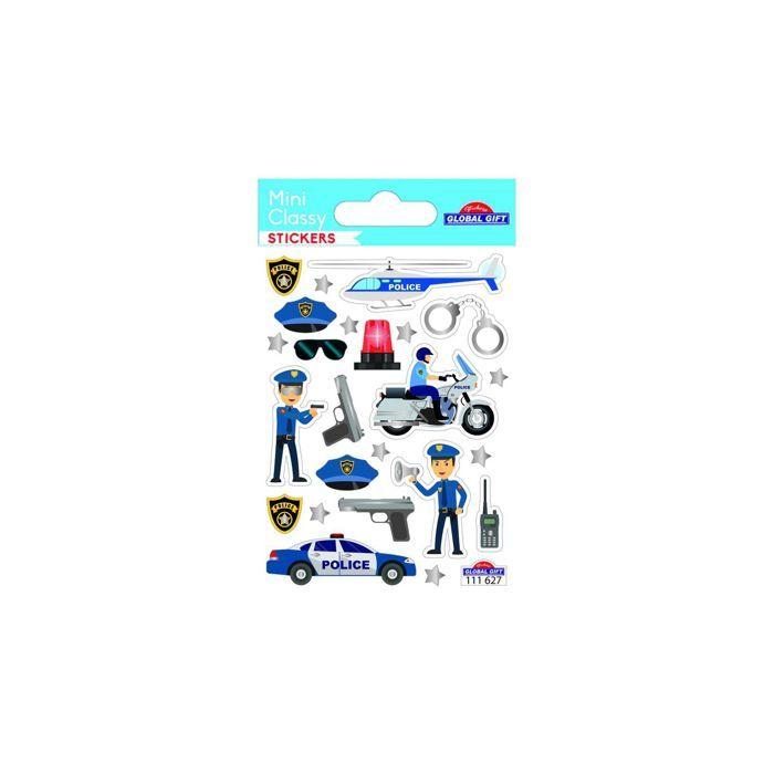 Autocollants - Police - Dorures - 1,8 cm