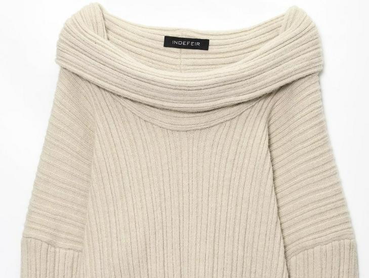 European Hot-Selling Lazy One-Shoulder Knit Sweater