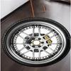 Car Wheel Design Round Carpet Modern Home Decoration Non-Slip Floor Mat Living Room Bedroom Rug for Car Enthusiast Bedroom