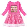 Korean Style Princess Dress: Stars & Rainbow Sequin Mesh, Short Sleeve for Summer, Long Sleeve for Spring/Autumn