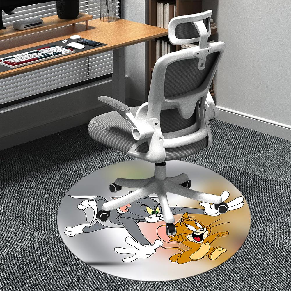 

1PC Tom, Jerry Office Round Rug, Non-slip, Soft and Durable Office Rug for Interior Decoration, Perfect for Office yy250915025 80cm by 80cm