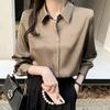 Fashion Blouses Shirts Long Sleeve Turn Down Collar Office Lady Chiffon Blouse Shirt Women Tops J751