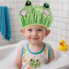 1-Pack Cartoon Frog Shower Cap - Double-Layer Waterproof Reusable Elastic Animal Bath Hat for Boys & Girls