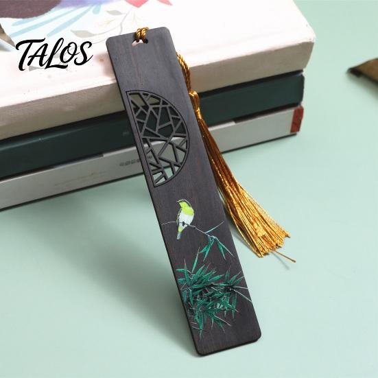 Talos Wooden Bookmark, Hand Painted Window Cutout Page Marker for Students, Good Luck School Gift Book Lovers