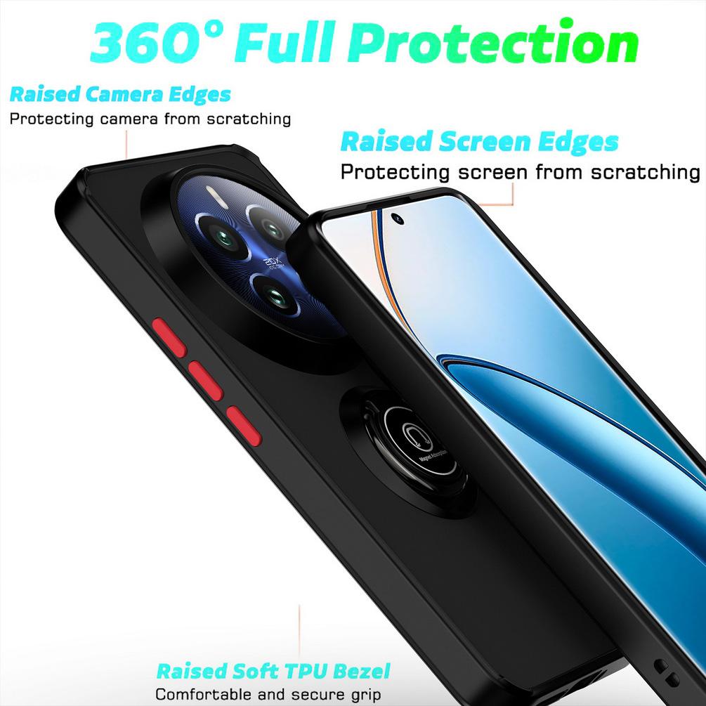 Obrotowy uchwyt etui na telefon Realme 12 Pro + 11 Pro 10 9 9i 8i Realme C67 C53 C55 C31 C35 C21y Uchwyt samochodowy na palec