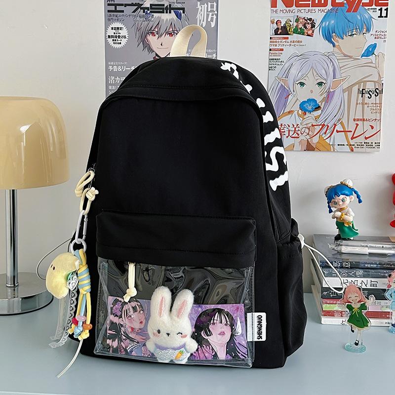 School Bag New College Style Fresh and Sweet Dopamine Candy Color Transparent Bar Junior High School Backpack